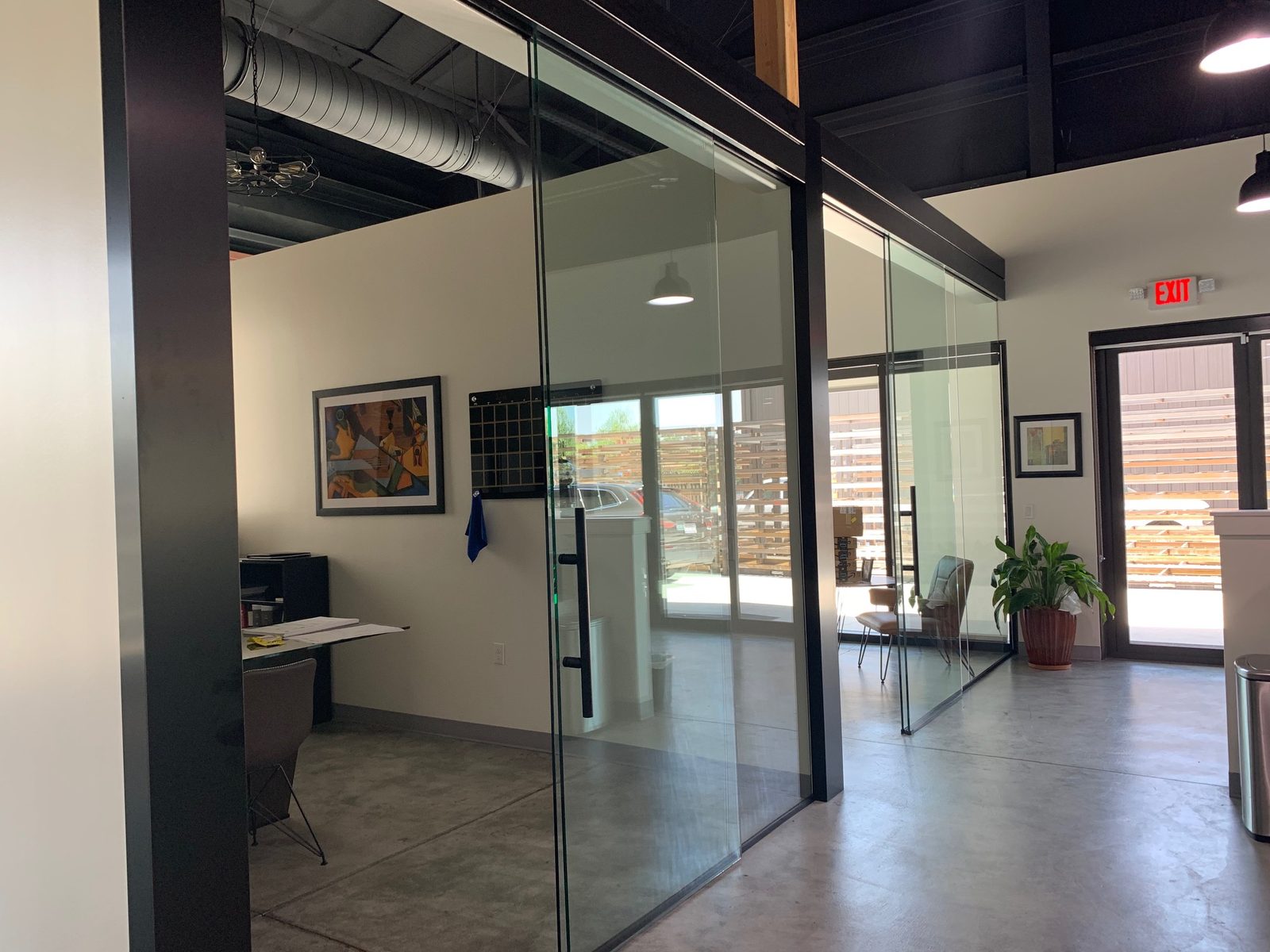 Inside the Golden State Glazing office in Yucaipa, CA