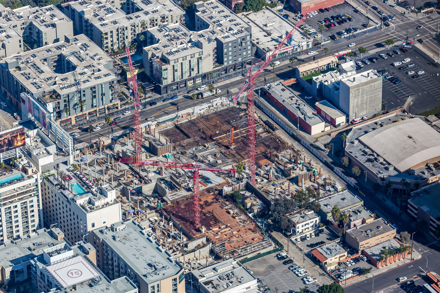 Blvd 6200 glazing project in Los Angeles, CA